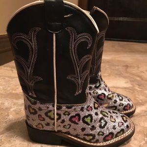 Old West Toddler Size 7 Leopard Boots
